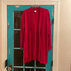 Candle apple red cardigan